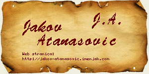 Jakov Atanasović vizit kartica